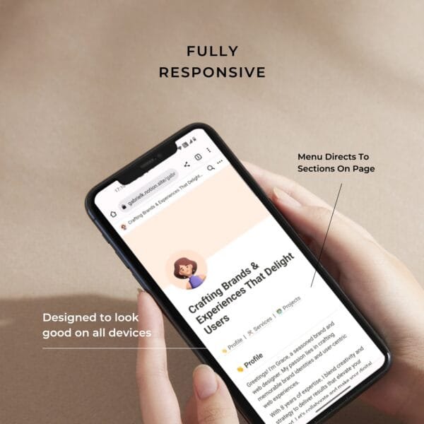 Freelance Designer Portfolio - (Notion Template) | Growithgabriel
